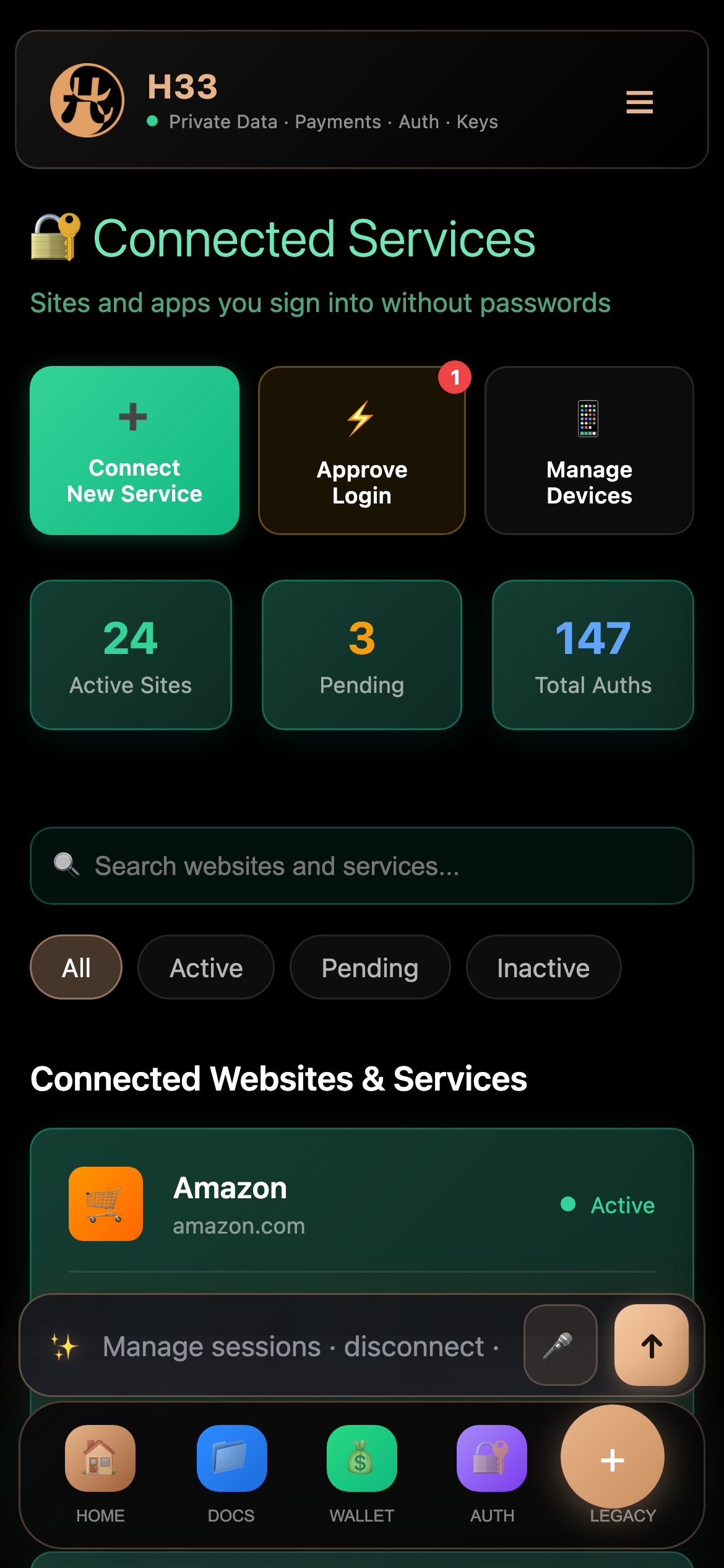 Frictionless Auth · trusted devices, trusted places, continuous authentication