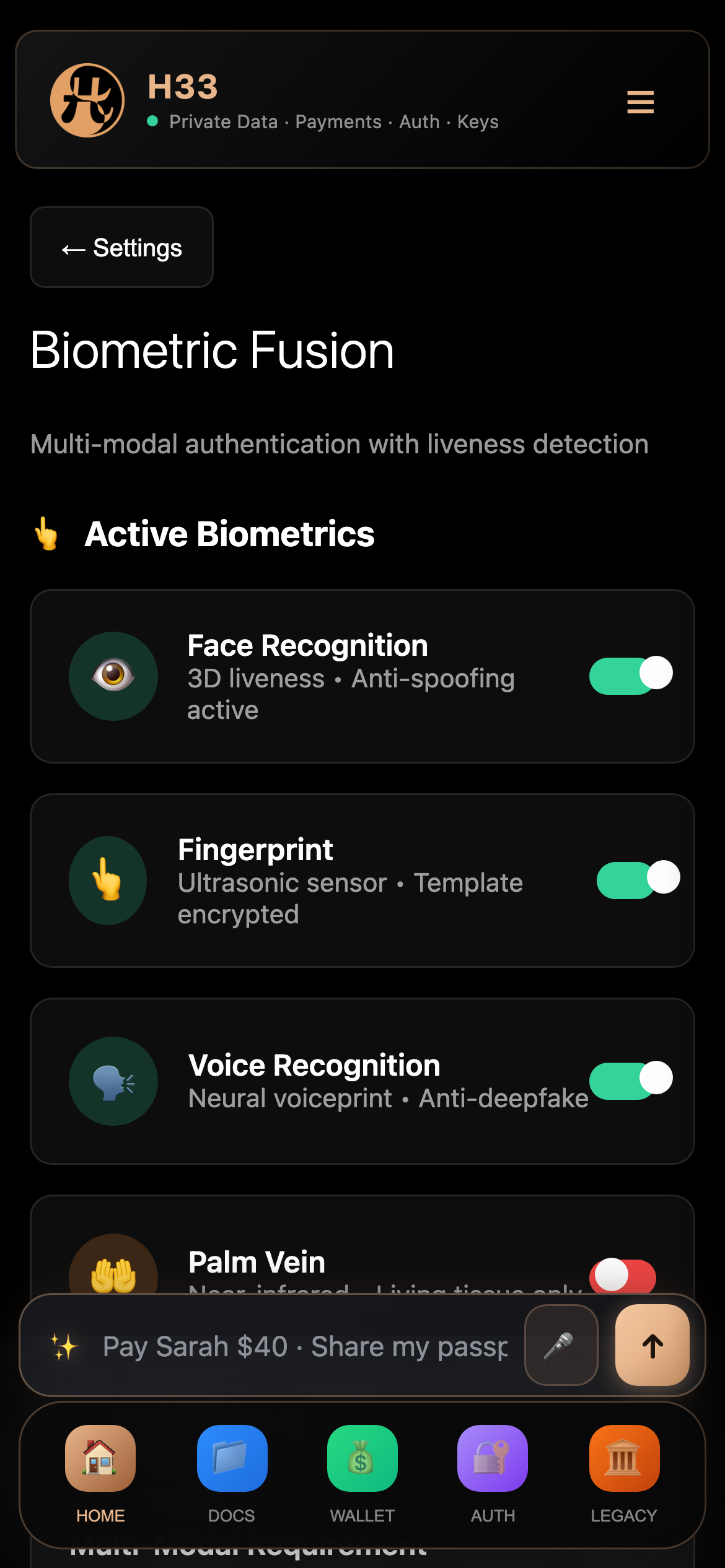 Biometric Enrollment